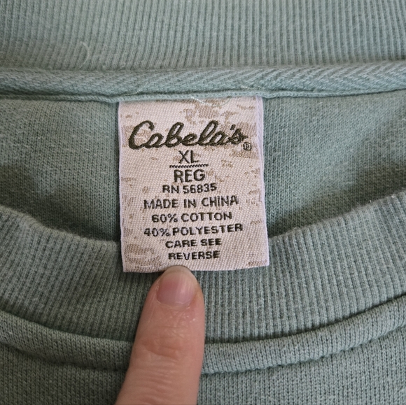 Cabela's Green Crewneck Sweatshirt - Picture 3 of 4